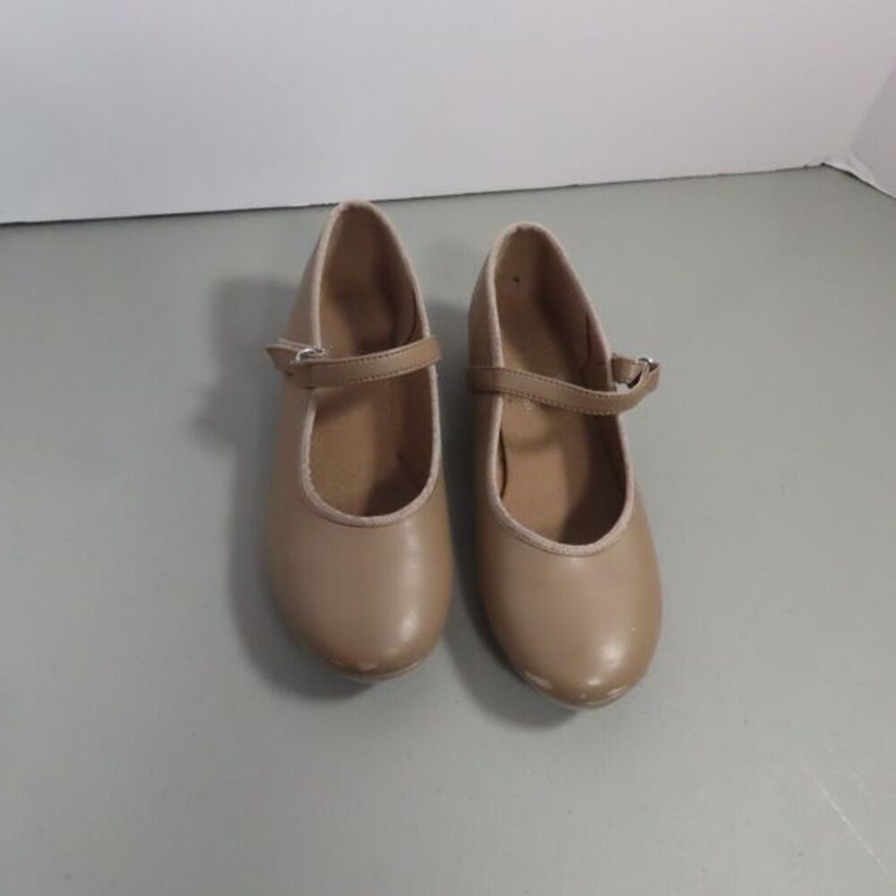ABT Spotlights Tan Tap Dance Shoes Child Size 12 Mary Jane Strap